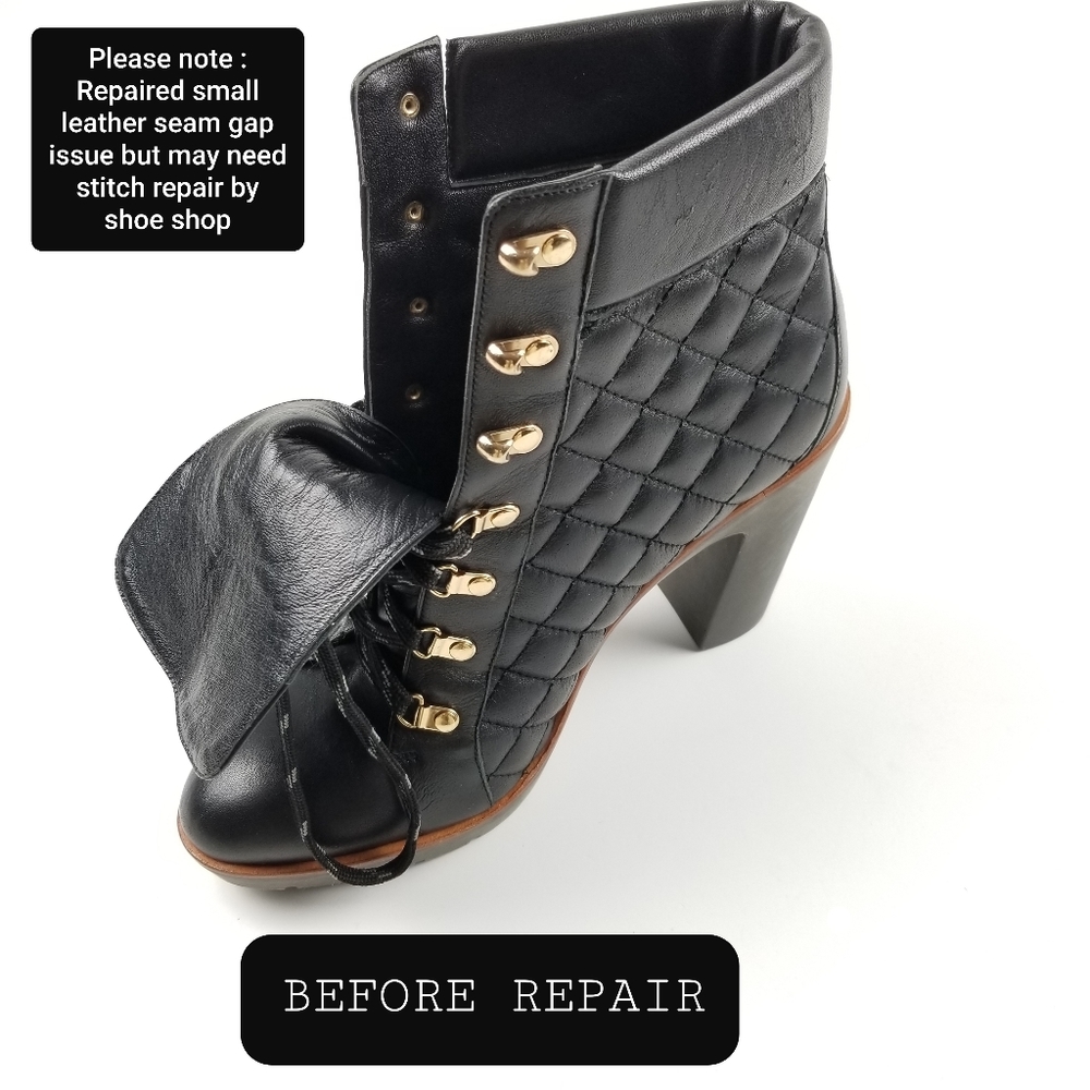 Sold Kate Sppade NY Gianna Leather Booties Size 10 - Picture 7 of 7